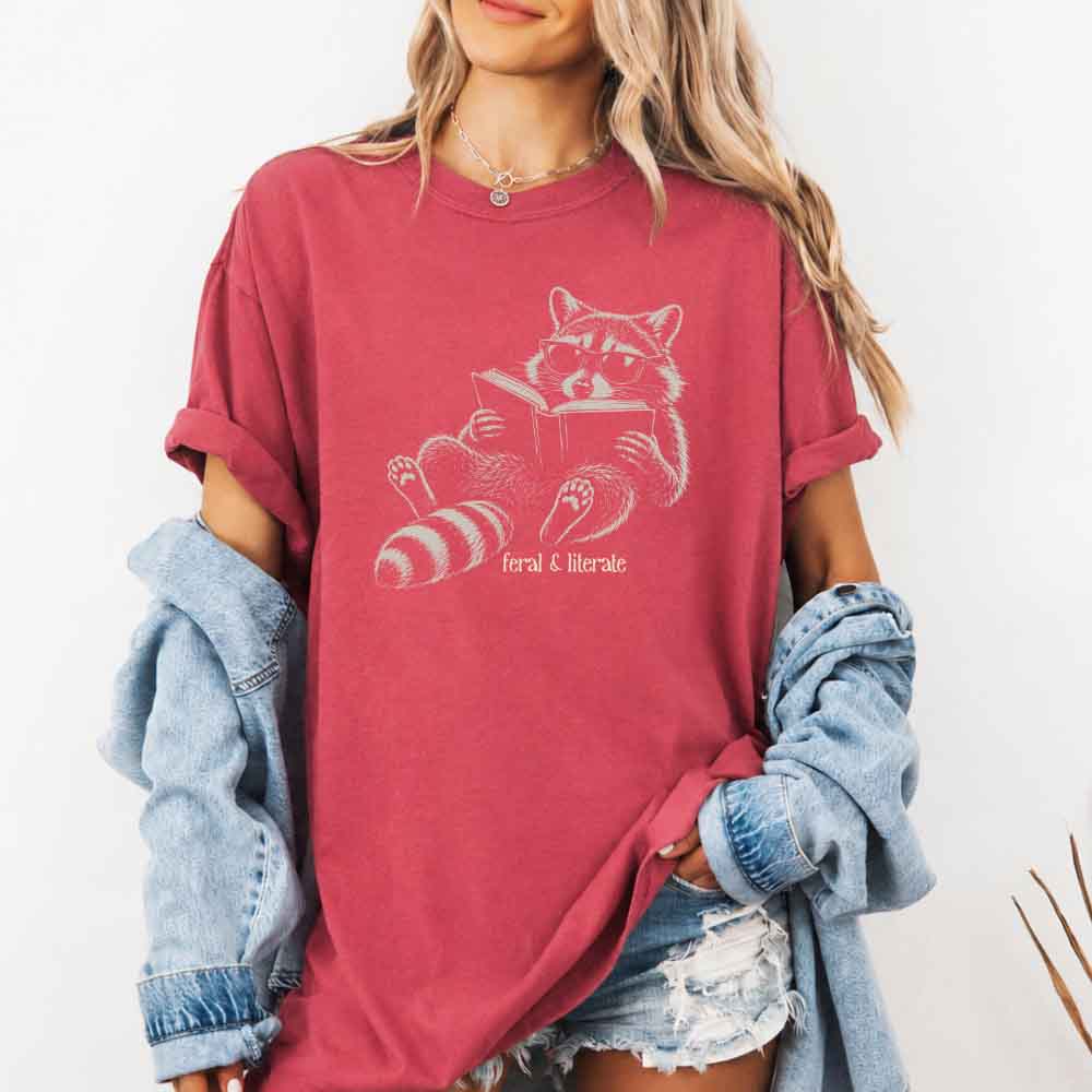 Feral & Literate - Book Lover Tee
