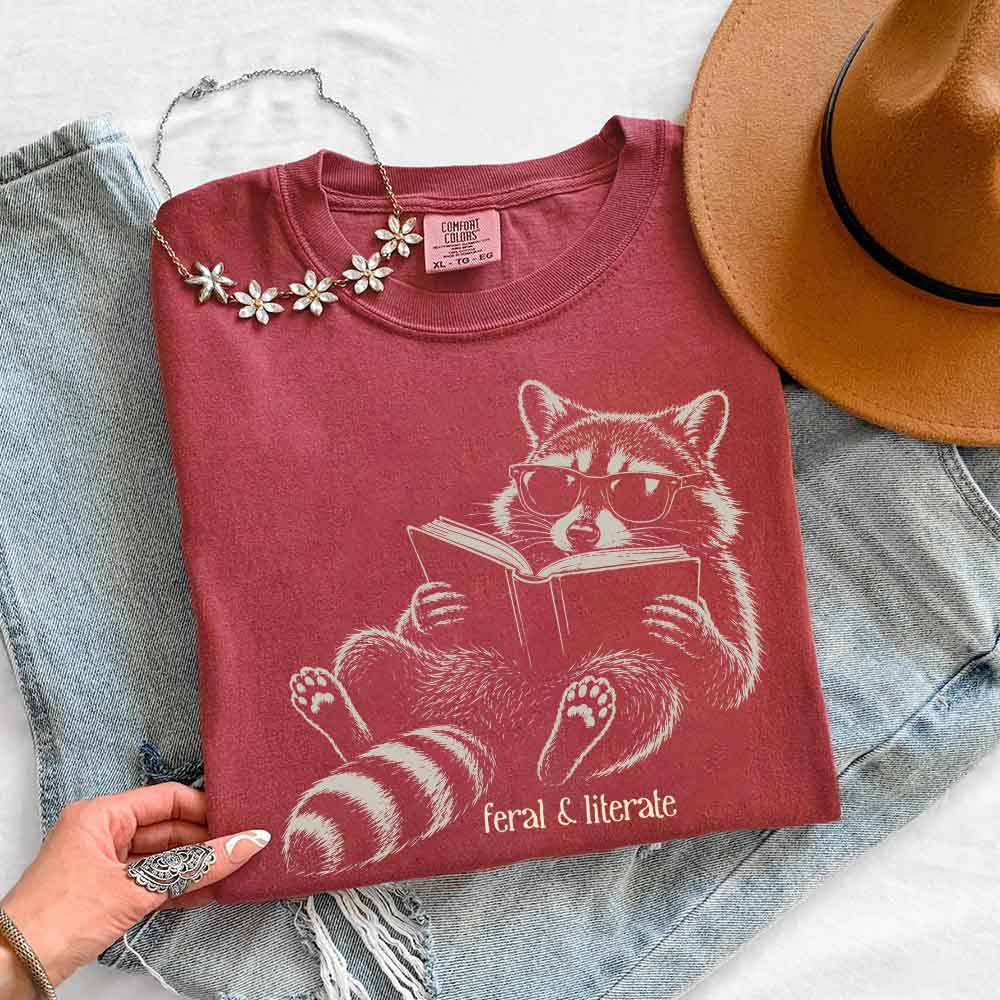 Feral & Literate - Book Lover Tee