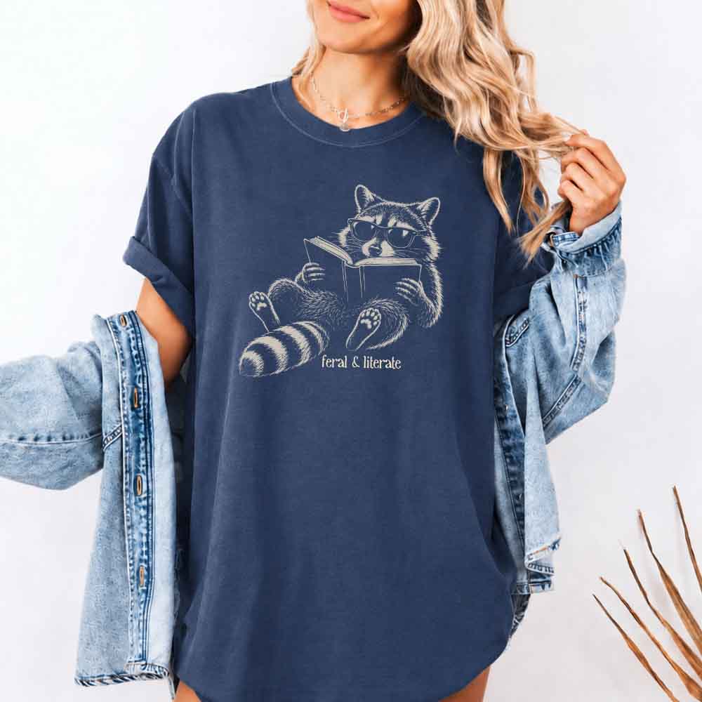 Feral & Literate - Book Lover Tee