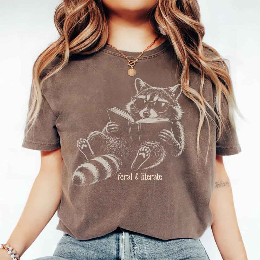 Feral & Literate - Book Lover Tee
