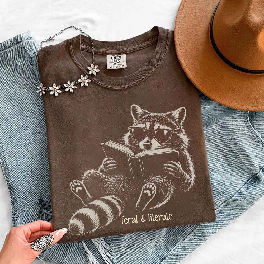 Feral & Literate - Book Lover Tee