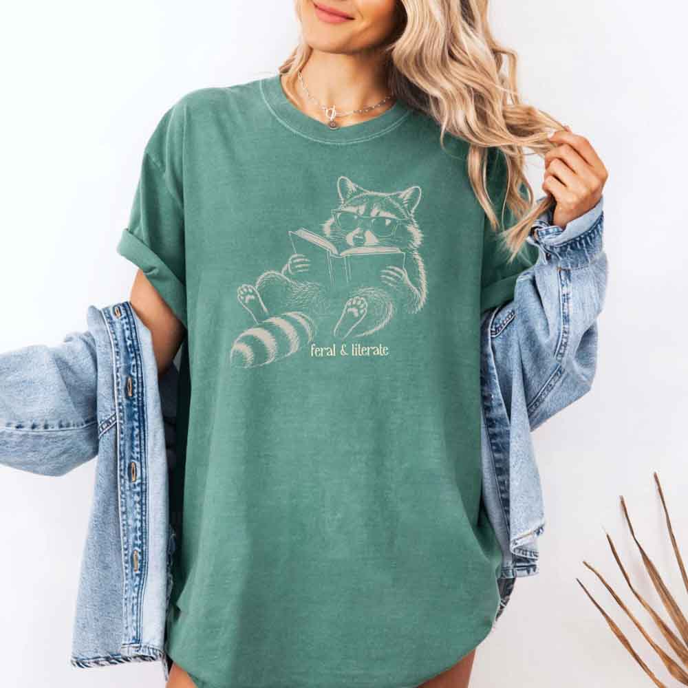 Feral & Literate - Book Lover Tee