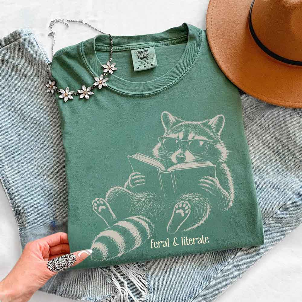 Feral & Literate - Book Lover Tee
