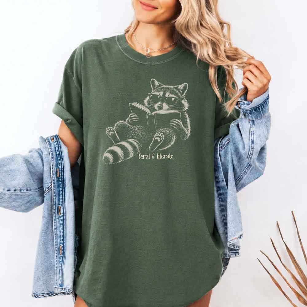 Feral & Literate - Book Lover Tee
