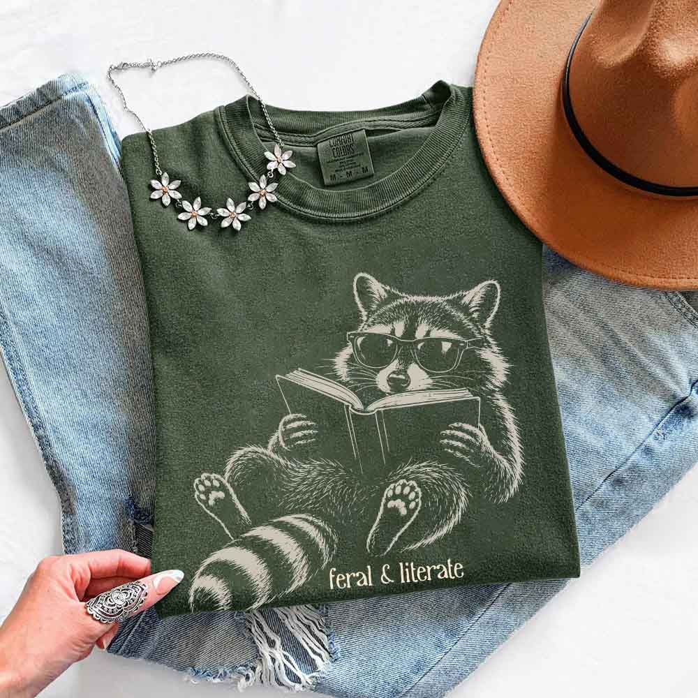 Feral & Literate - Book Lover Tee