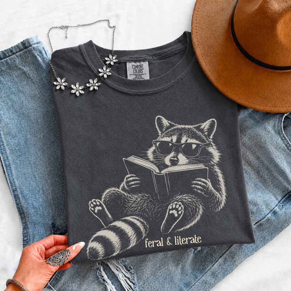 Feral & Literate - Book Lover Tee