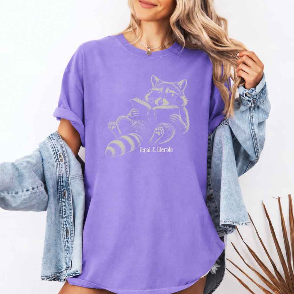 Feral & Literate - Book Lover Tee