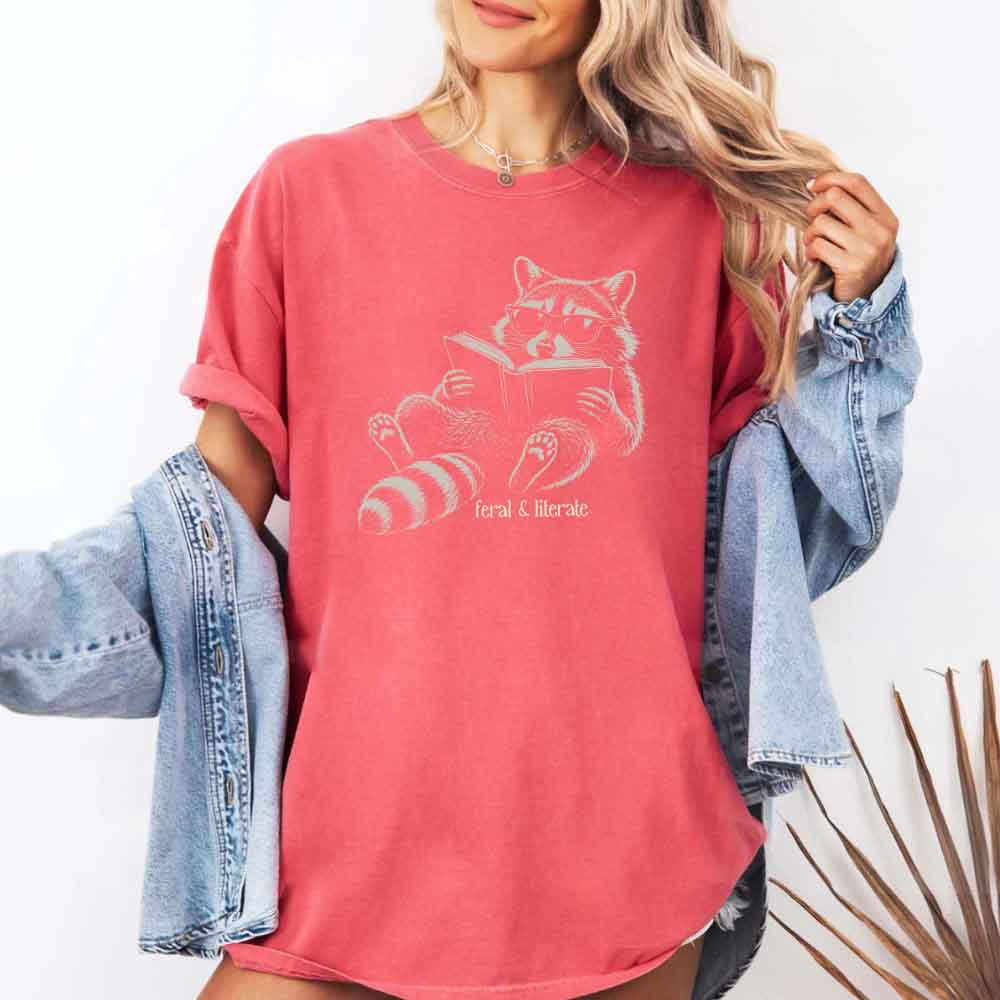 Feral & Literate - Book Lover Tee
