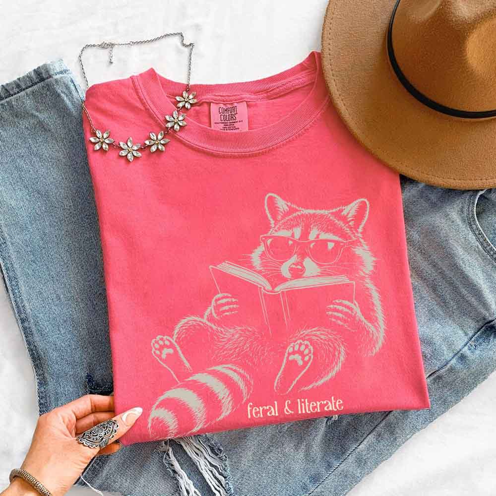 Feral & Literate - Book Lover Tee