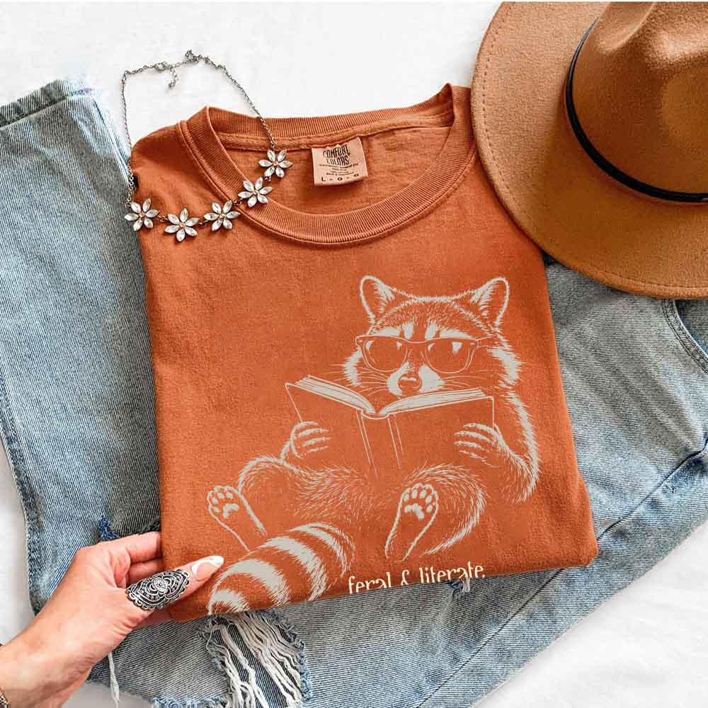 Feral & Literate - Book Lover Tee