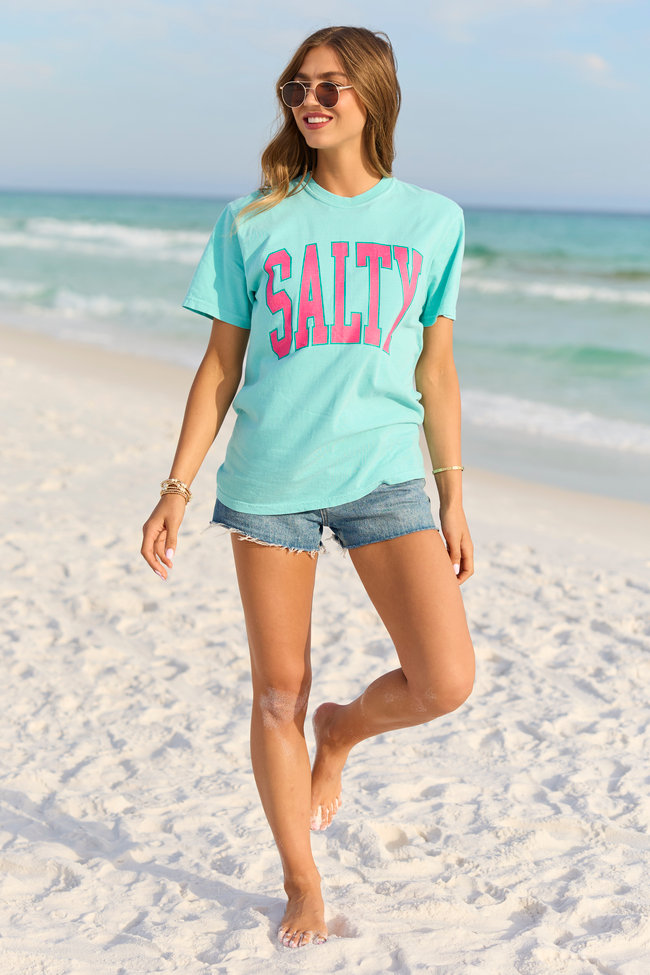Salty Block Mint Comfort Colors Graphic Tee