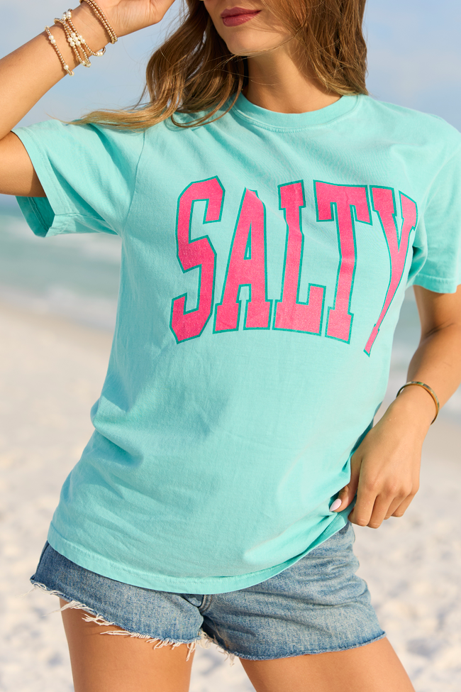 Salty Block Mint Comfort Colors Graphic Tee