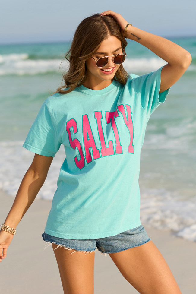 Salty Block Mint Comfort Colors Graphic Tee