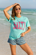 Salty Block Mint Comfort Colors Graphic Tee