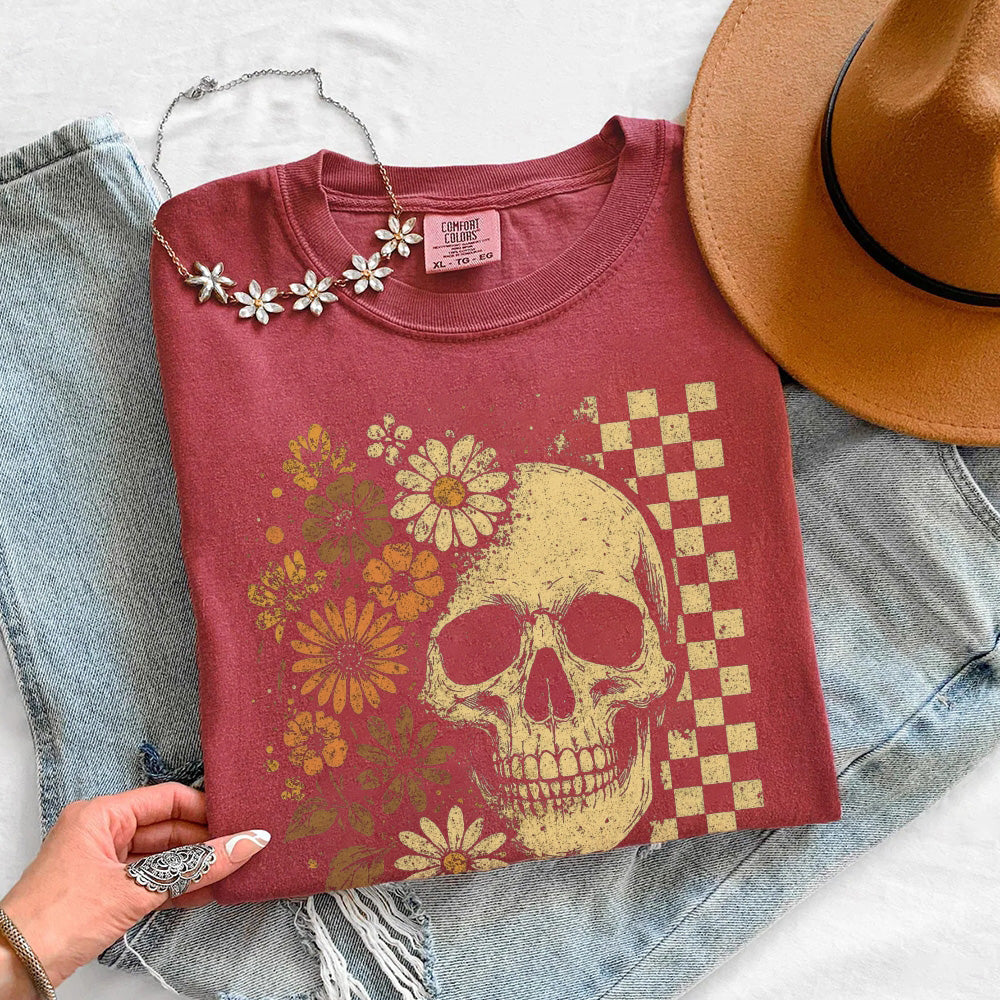 Skull & Flowers Firefly T-Shirt