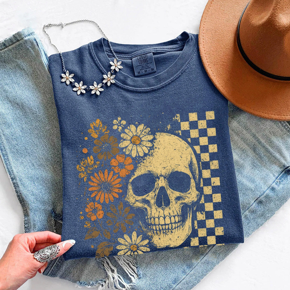 Skull & Flowers Firefly T-Shirt