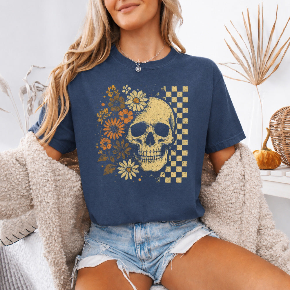 Skull & Flowers Firefly T-Shirt