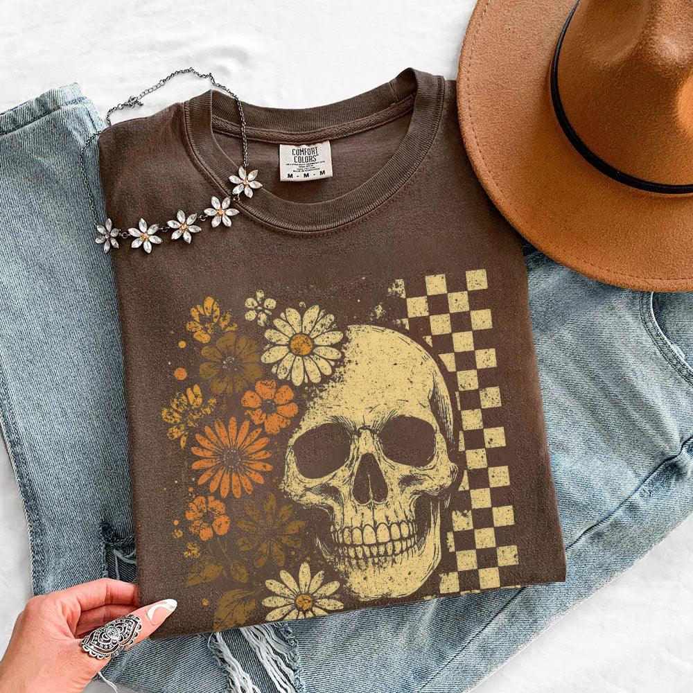Skull & Flowers Firefly T-Shirt