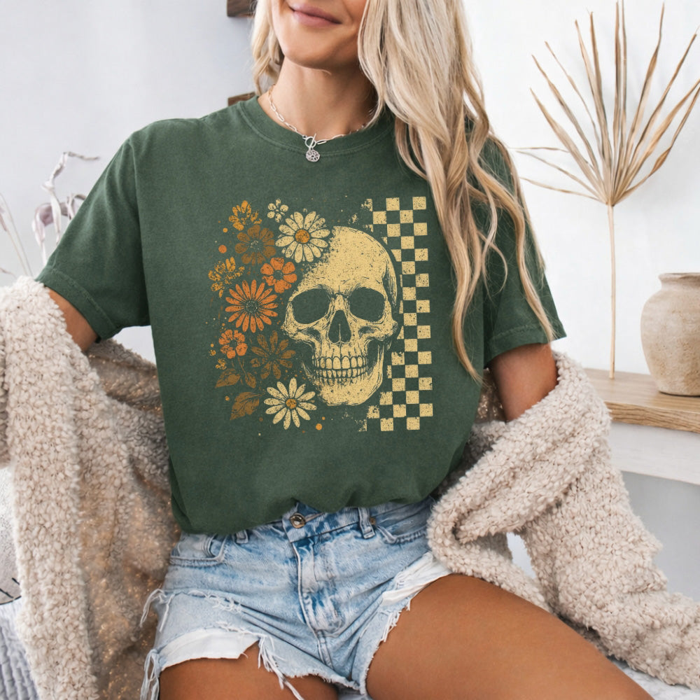 Skull & Flowers Firefly T-Shirt