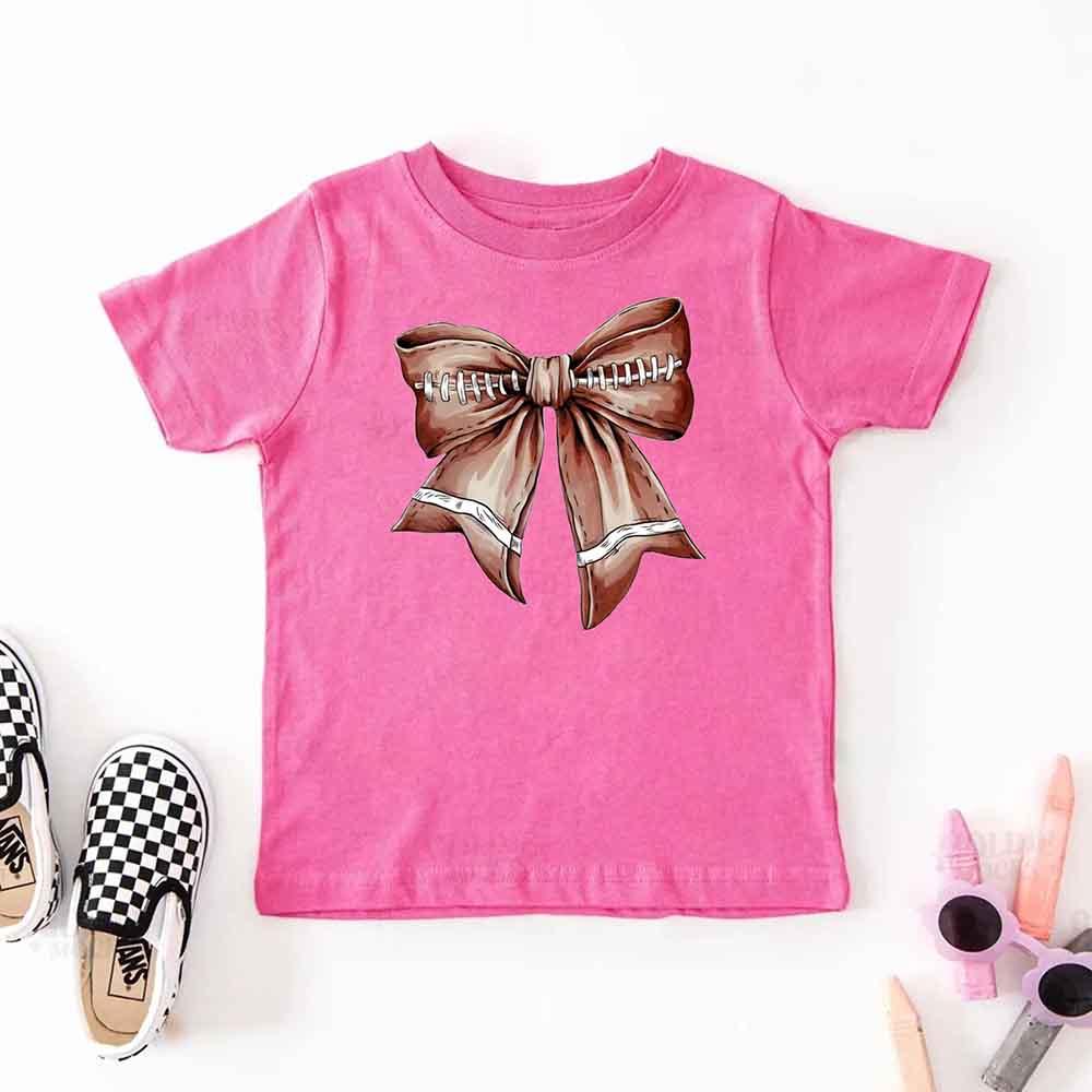 Vintage Football Bow For Kids T-Shirt