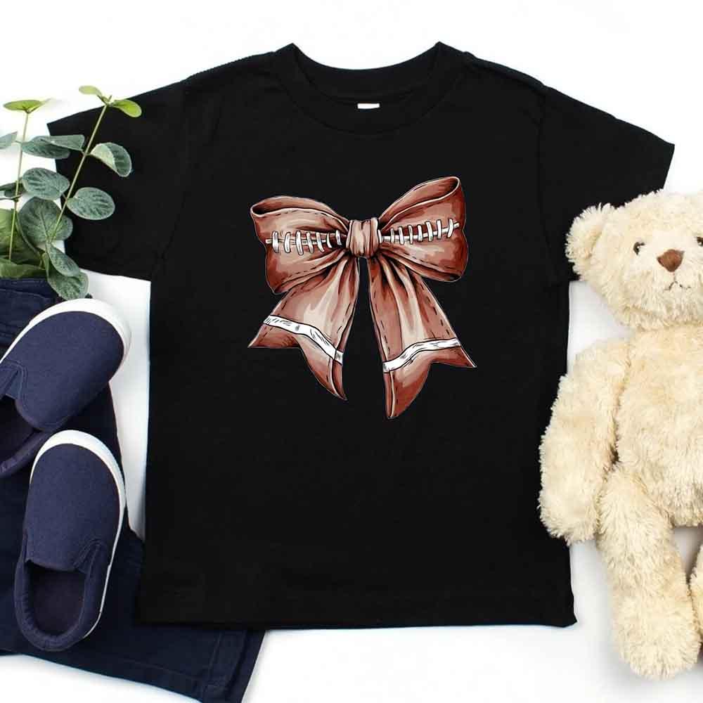Vintage Football Bow For Kids T-Shirt
