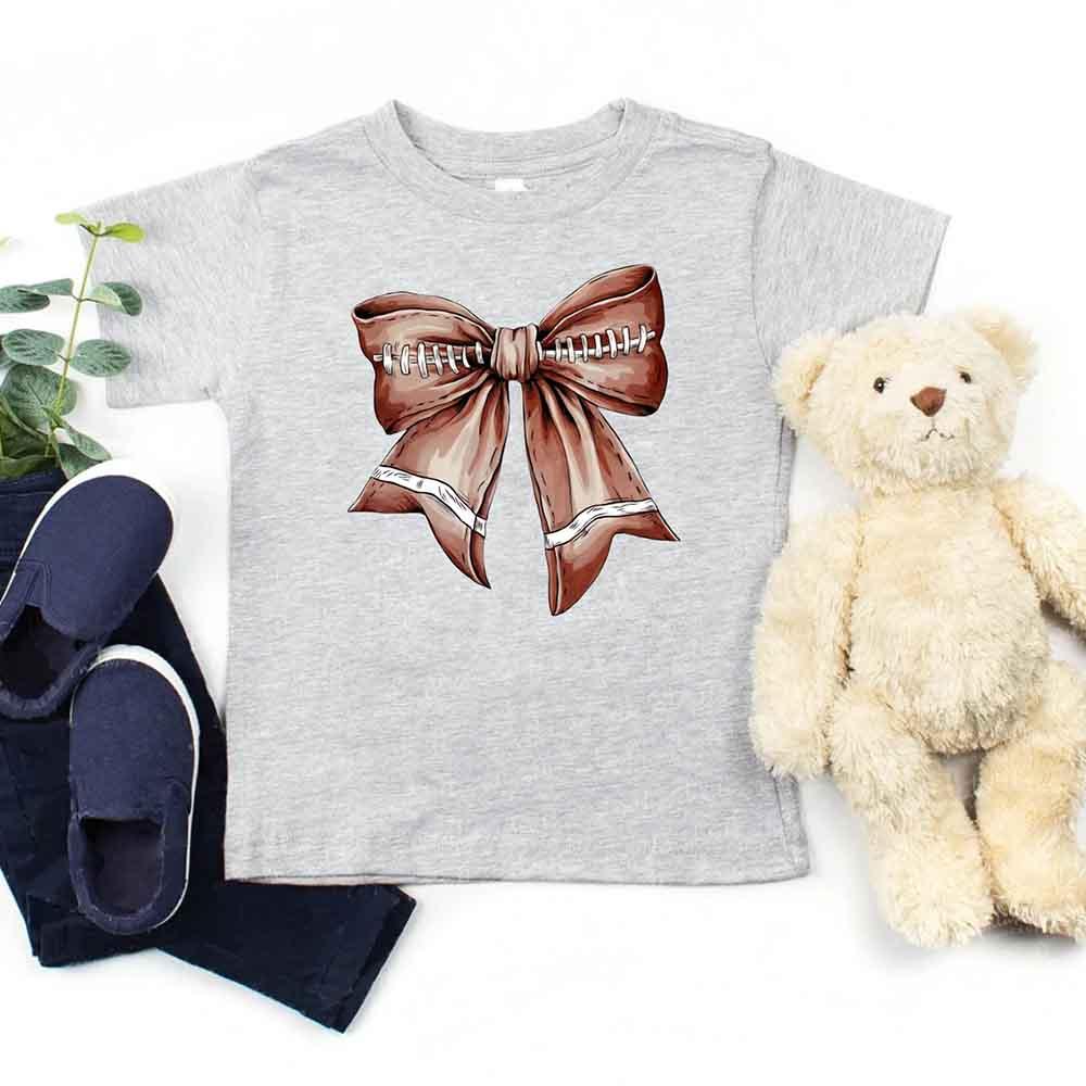 Vintage Football Bow For Kids T-Shirt