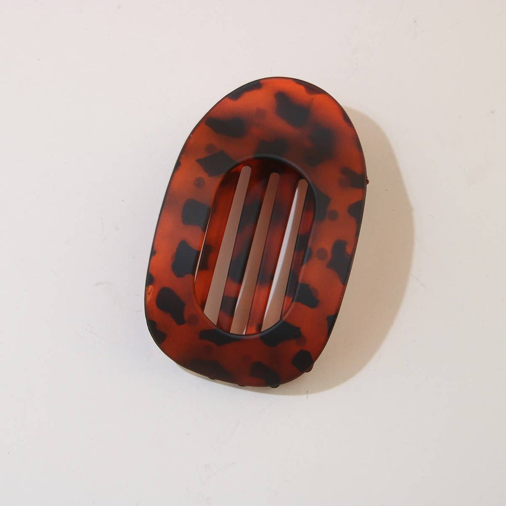 Oval Matte Hair Claw Clip — Strong Grip