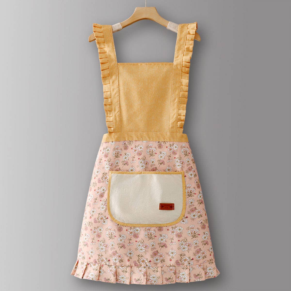 Floral Cotton Apron for Women with Adjustable Straps