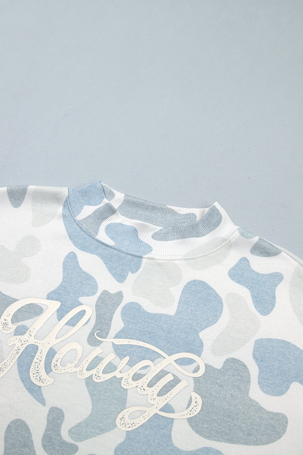 Camo HOWDY Mock-Neck Relaxed Tunic Sweatshirt