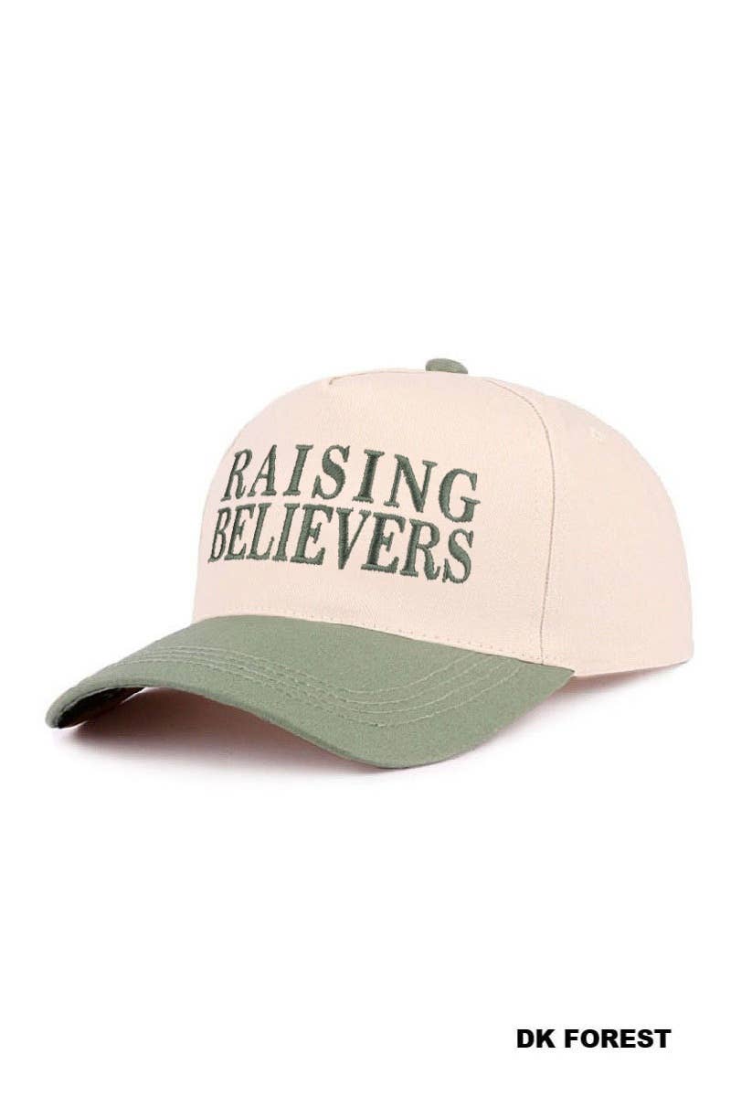"Raising Believers" Two-Tone Cotton Cap