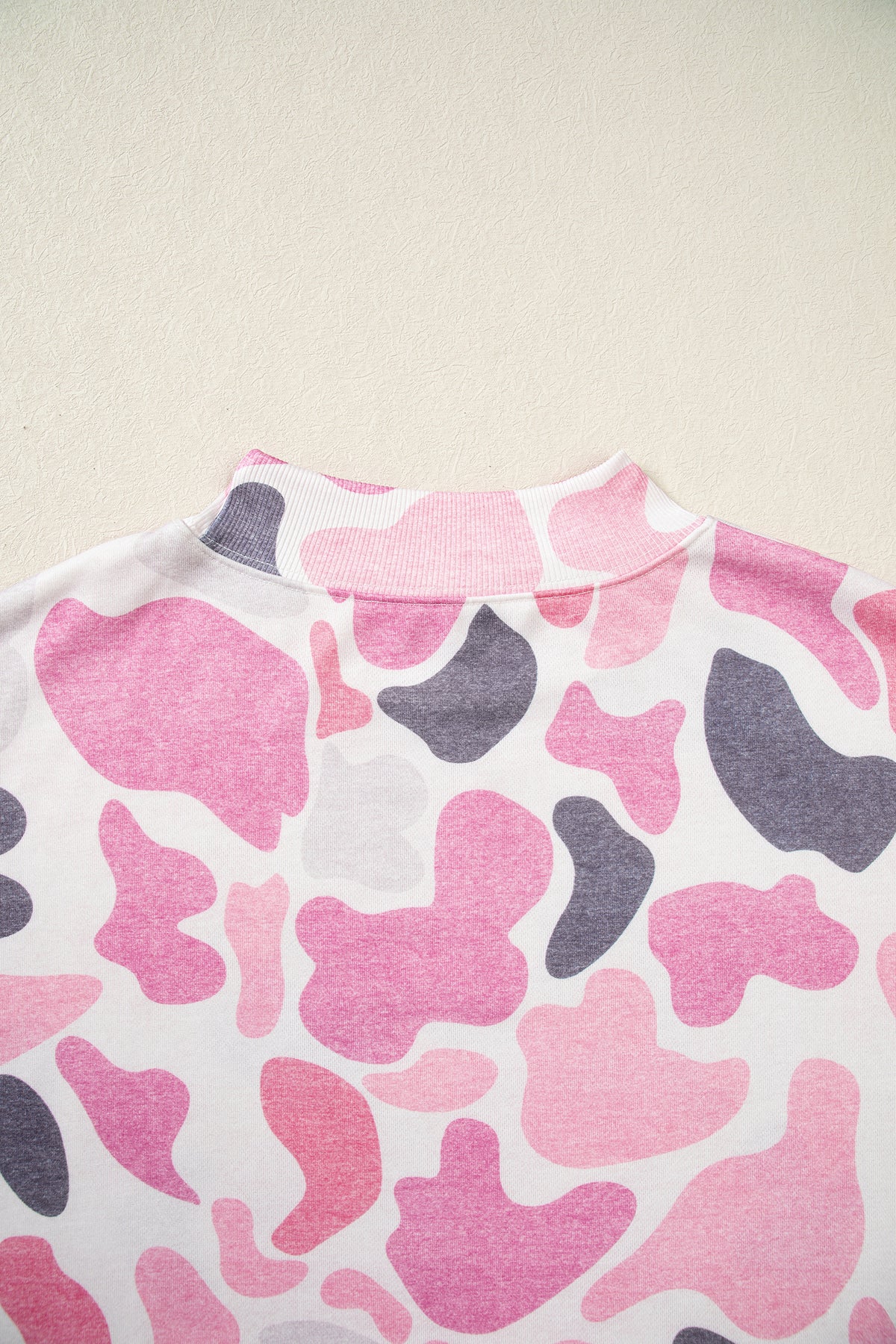 Camo HOWDY Mock-Neck Relaxed Tunic Sweatshirt