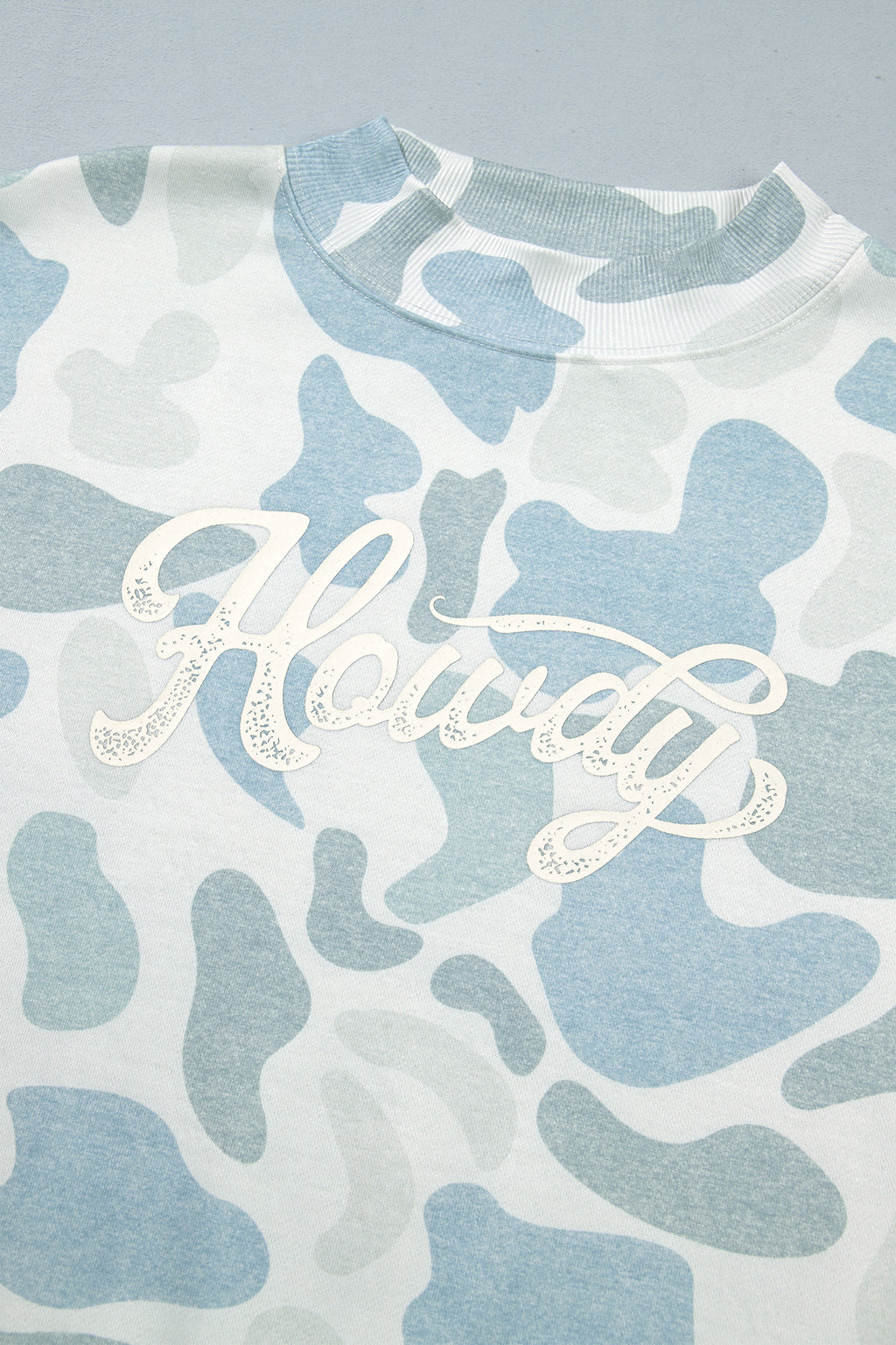 Camo HOWDY Mock-Neck Relaxed Tunic Sweatshirt