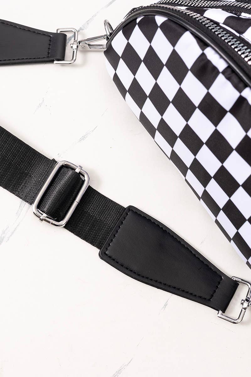 Double Zip Crescent Sling Bag