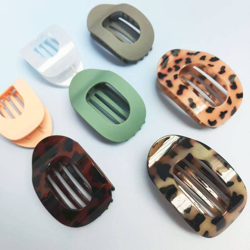 Oval Matte Hair Claw Clip — Strong Grip