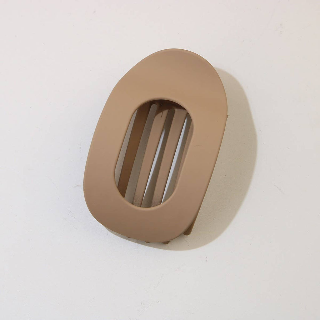 Oval Matte Hair Claw Clip — Strong Grip