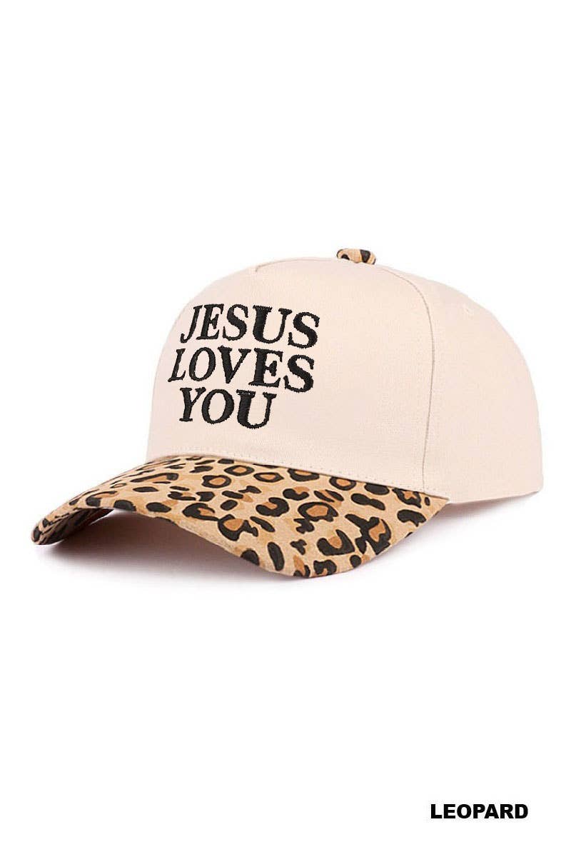 "Jesus Loves You" Two-Tone Cotton Cap