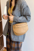 Vegan Leather Multi-Pocket Crossbody Bag