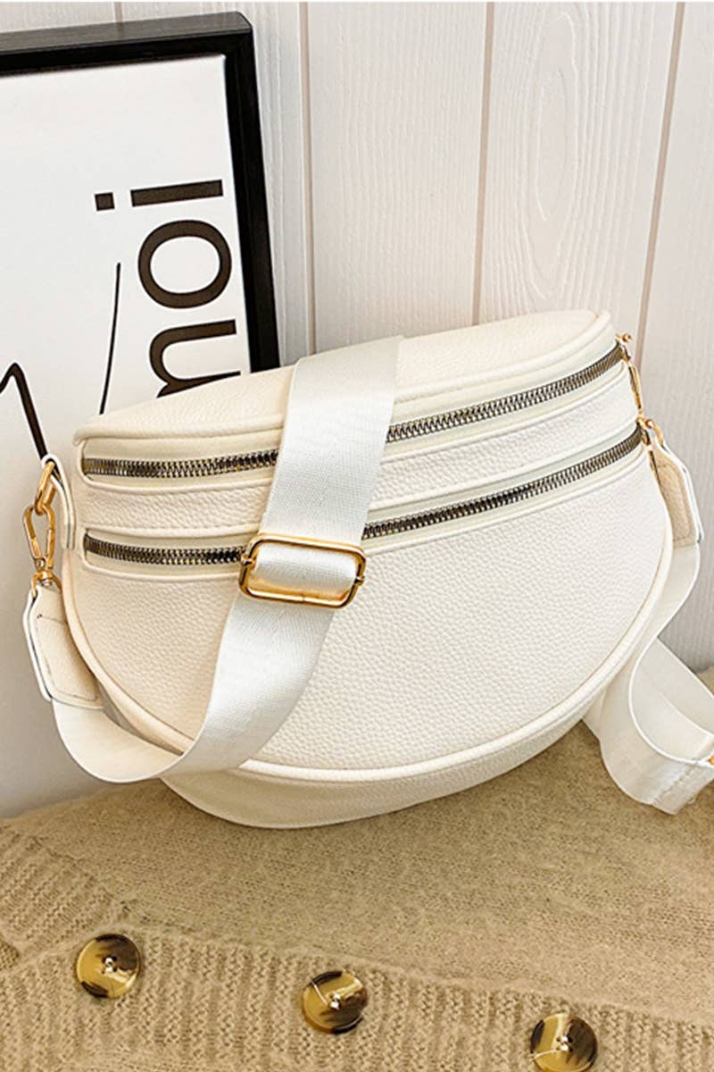 Vegan Leather Multi-Pocket Crossbody Bag