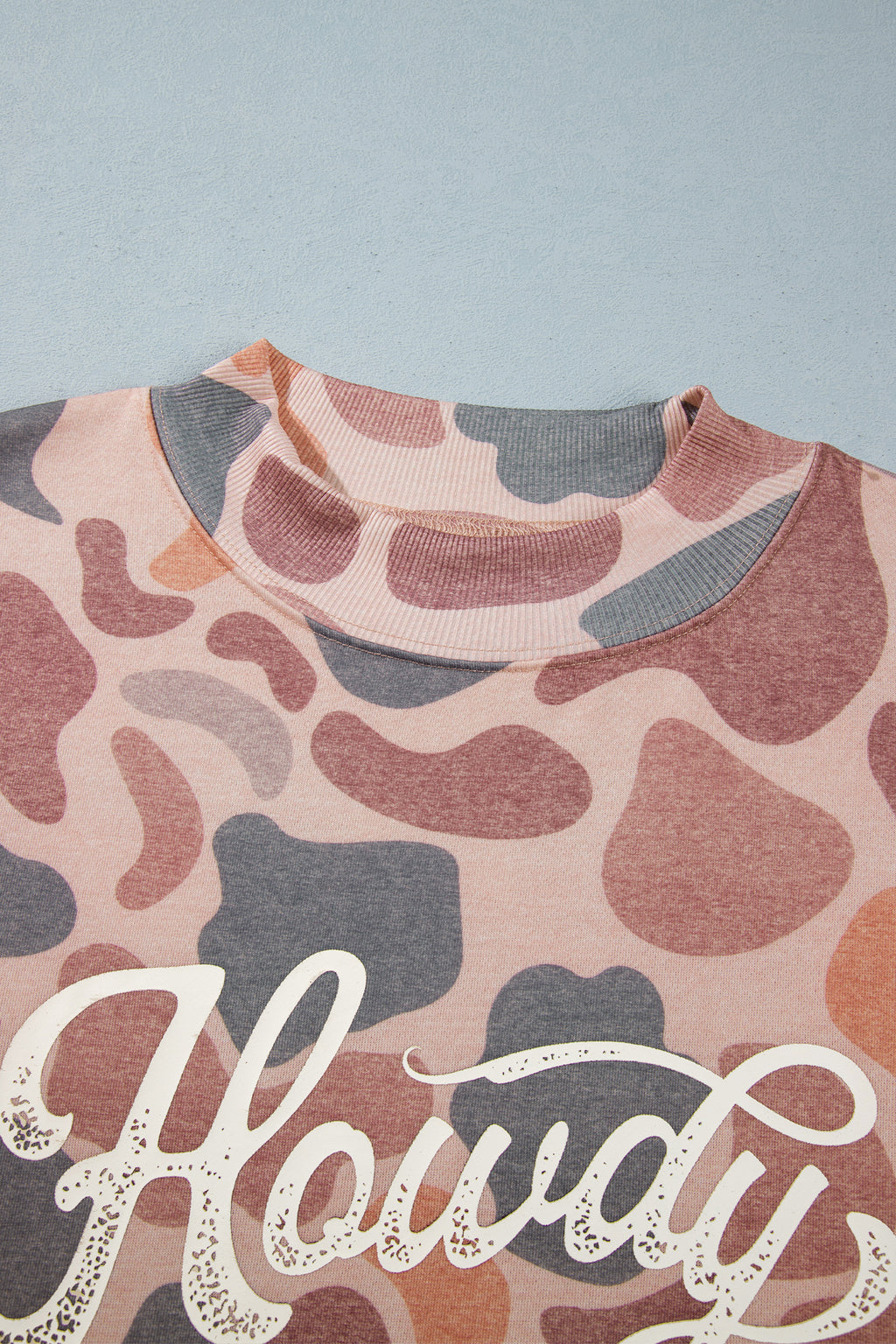 Plus-Size Camo HOWDY Crewneck Sweatshirt