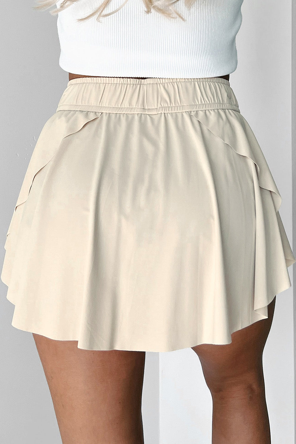 Active High-Waist Tennis Skorts with Built-In Lining