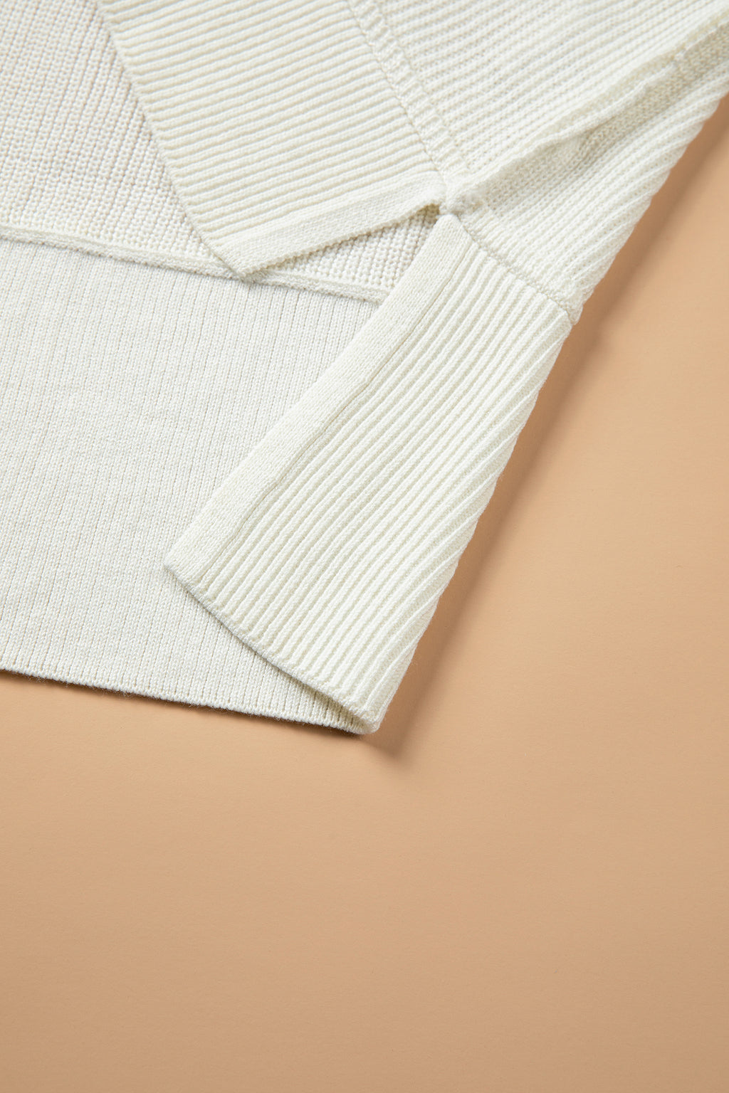 Beige Game Day Embroidered Drop-Shoulder Sweater